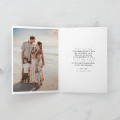 Elegante Typografie Foto Moderne Kerst Feestdagen Kaart (Binnen)