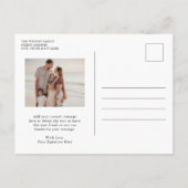 Elegante Typografie Foto Moderne Kerst Feestdagenkaart (Achterkant)