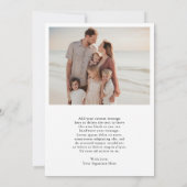 Elegante Typografie Foto Moderne Kerst Feestdagenkaart (Achterkant)