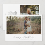 Elegante Typografie Foto Moderne Kerst Feestdagenkaart (Voorkant / Achterkant)