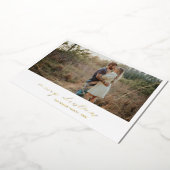 Elegante Typografie Foto Moderne Kerst Folie Feestdagenkaart (Gedraaid)