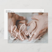 Elegante typografie Geloof Vakantiefoto Briefkaart (Voorkant / Achterkant)