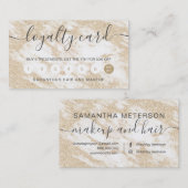 elegante typografie goud glitter witte marmer klantenkaartje (Voorkant / Achterkant)