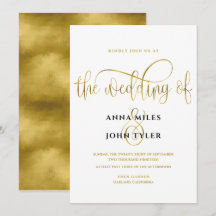 Elegante Typografie Gouden Folie Wedding
