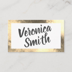 Elegante typografie / gouden rand visitekaartje