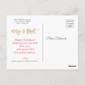 Elegante typografie grijs kerstvakantie Briefkaart (Achterkant)