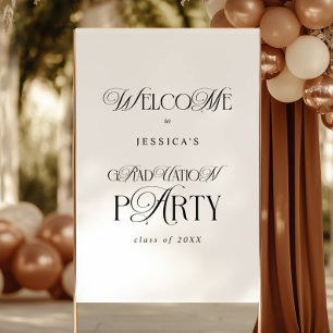 Elegante typografie Heden daagse Afstuderen Welkom Poster