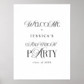 Elegante typografie Heden daagse Afstuderen Welkom Poster (Voorkant)