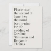 Elegante typografie Hedendaagse foto QR-code Save The Date (Voorkant)