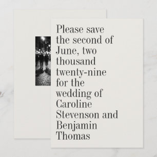 Elegante typografie Hedendaagse foto QR-code Save The Date