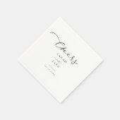 Elegante Typografie: juichen Moderne bruiloft Servet (Hoek)