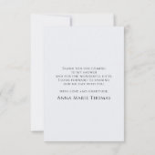 Elegante typografie kalligrafie script bruidsjurk bedankkaart (Achterkant)