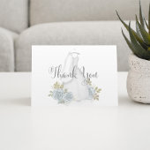 Elegante Typografie Kalligrafie Script Bruidsjurk Bedankkaart