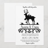 elegante typografie kerst trouwkaarten kaart (Voorkant / Achterkant)