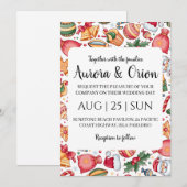 elegante typografie kerst trouwkaarten kaart (Voorkant / Achterkant)