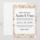 elegante typografie kerst trouwkaarten kaart (Voorkant / Achterkant)