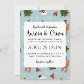 elegante typografie kerst trouwkaarten kaart (Voorkant)