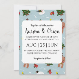 elegante typografie kerst trouwkaarten kaart