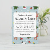 elegante typografie kerst trouwkaarten kaart (Staand voorkant)