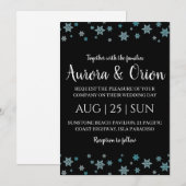 elegante typografie kerst trouwkaarten kaart (Voorkant / Achterkant)