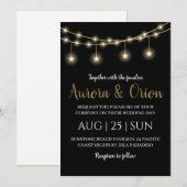 elegante typografie kerst trouwkaarten kaart (Voorkant / Achterkant)