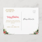 Elegante typografie Kerstgroeten Briefkaart (Achterkant)