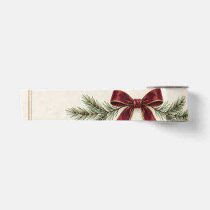 Elegante typografie Kerstmis, familievakantie stij Satijnen Lint