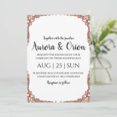 Elegante typografie Kerstmis trouwkaarten Kaart (Staand voorkant)