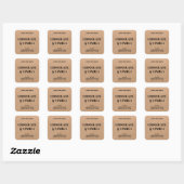 Elegante typografie Kraft bruin kaars label (Vel)
