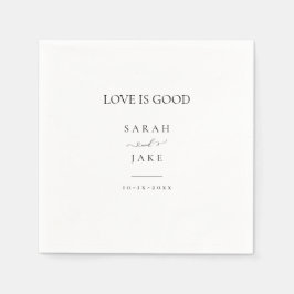 Elegante Typografie: LIEFDE IS GOED Moderne bruilo Servet