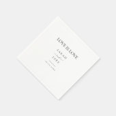 Elegante Typografie: LIEFDE IS LIEFDE Moderne brui Servet (Hoek)