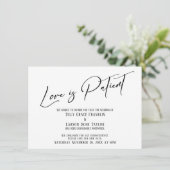 Elegante Typografie Liefde is Patiënt Eenvoudige K Kaart (Staand voorkant)