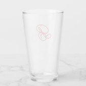 Elegante typografie logo met monogram initiaal glas (Achterkant)