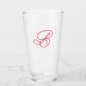 Elegante typografie logo met monogram initiaal glas (Voorkant)