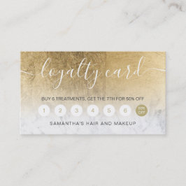 elegante typografie marmer chic gold foil ombre klantenkaartje