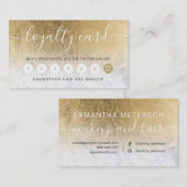 elegante typografie marmer chic gold foil ombre klantenkaartje (Voorkant / Achterkant)