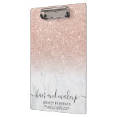 elegante typografie marmer roos goud glitter ombre klembord (Links)