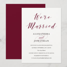 Elegante typografie | Marsala-huwelijksceremonie Kaart