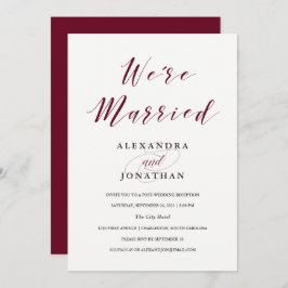 Elegante typografie | Marsala-huwelijksceremonie n Kaart