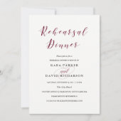 Elegante Typografie | Marsala repetitie diner Kaart (Voorkant)