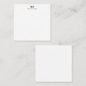 Elegante typografie met monogram notitiekaartje (Voorkant / Achterkant)