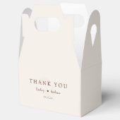 Elegante typografie Minimale bloem bruiloft Bedankdoosjes (Geopend)