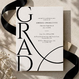 Elegante typografie Modern feest 2026 afstudeerfee Kaart