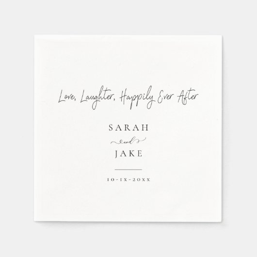 Elegante Typografie: Modern "Love bruiloft servett Servet (Voorkant)