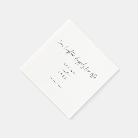 Elegante Typografie: Modern "Love bruiloft servett Servet (Hoek)