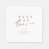 Elegante Typografie: Moderne bruiloft servetten (Voorkant)