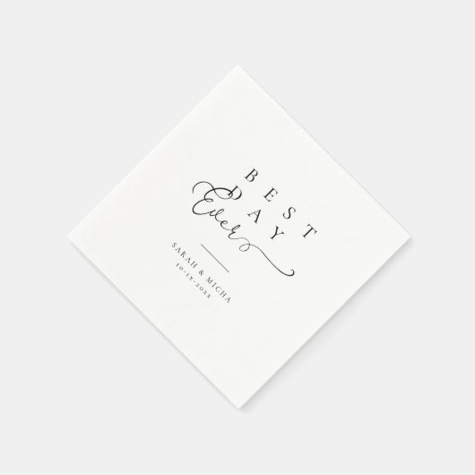 Elegante Typografie: Moderne bruiloft servetten (Hoek)