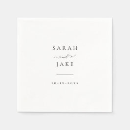 Elegante Typografie: Moderne chique bruiloft serve Servet