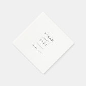 Elegante Typografie: Moderne chique bruiloft serve Servet (Hoek)