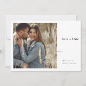 Elegante typografie Moderne minimalistische foto Save The Date (Voorkant)